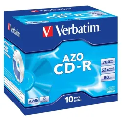 Płyty CD-R Verbatim 52x 700MB (Jewel Case 10) CRYSTAL | PartsPC.pl