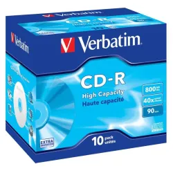 Płyty CD-R Verbatim 40x 800MB (Jewel Case 10) EXTRA | PartsPC.pl