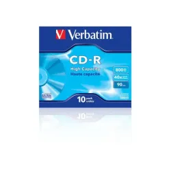 Płyty CD-R Verbatim 40x 800MB (Jewel Case 10) EXTRA | PartsPC.pl