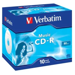 Płyty CD-R Verbatim Music 80min (jewel case 10) | PartsPC.pl