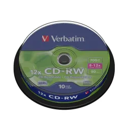 Płyty CD-RW Verbatim 700MB Scratch Resistant X12 (Cake | PartsPC.pl