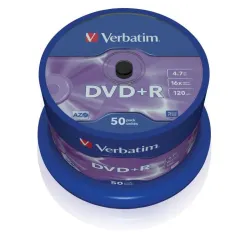 Płyty DVD+R Verbatim 16x 4.7GB Matt Silver (Cake 50) | PartsPC.pl