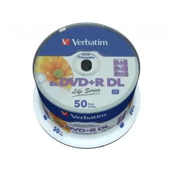 Płyty DVD+R Verbatim 8.5GB X8 Double Layer Print (50 | PartsPC.pl