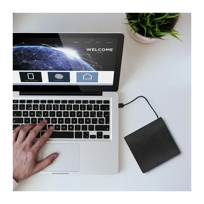 Nagrywarka Qoltec DVD-RW zewnętrzna | USB3.0 | czarna | PartsPC.pl