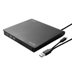 Nagrywarka DVD-RW SAVIO AK-59 zewnętrzna slim USB-C/USB-A | PartsPC.pl