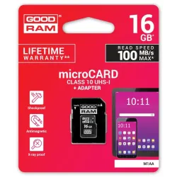 Karta pamięci microSDHC GOODRAM 16GB M1AA-0160R12 cl 10 | PartsPC.pl