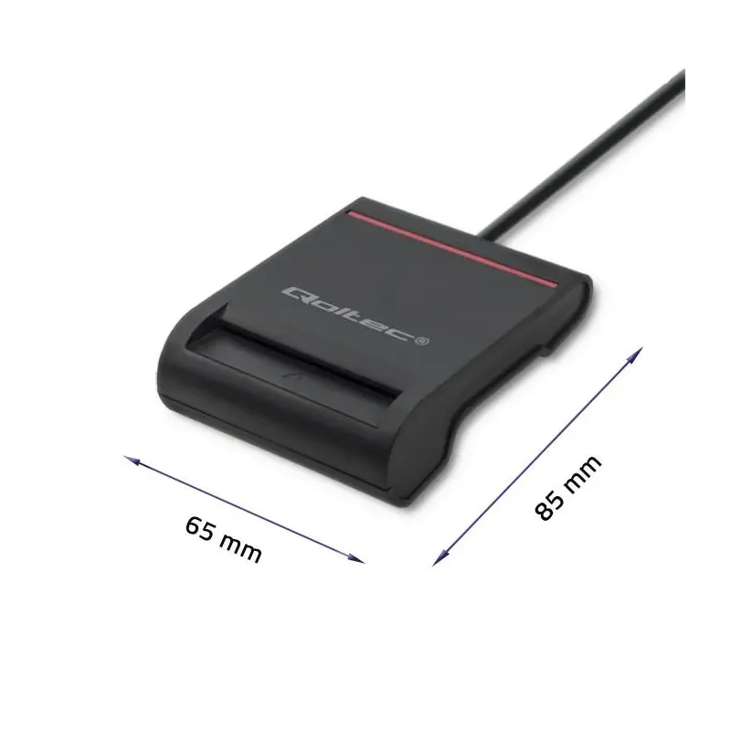 Czytnik kart chipowych ID Qoltec SCR-0642 | USB 2.0 + | PartsPC.pl