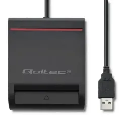 Czytnik kart chipowych ID Qoltec SCR-0642 | USB 2.0 + | PartsPC.pl