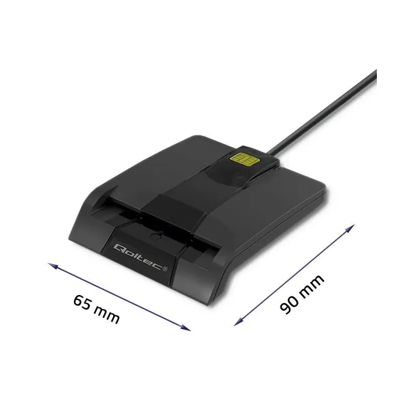 Czytnik kart chipowych ID Qoltec SCR-0634 | USB 2.0 + | PartsPC.pl