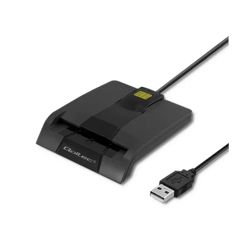 Czytnik kart chipowych ID Qoltec SCR-0634 | USB 2.0 + | PartsPC.pl