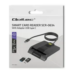 Czytnik kart chipowych ID Qoltec SCR-0634 | USB 2.0 + | PartsPC.pl