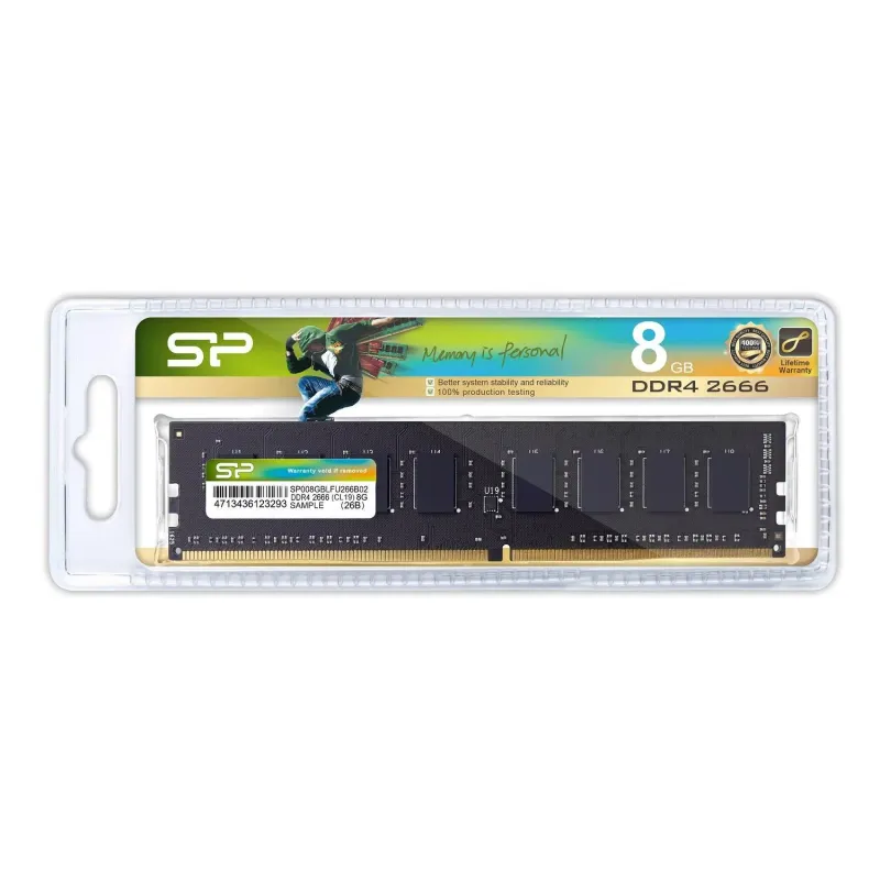 Pamięć DDR4 Silicon Power 8GB (1x8GB) 2666MHz CL19 1,2V | PartsPC.pl