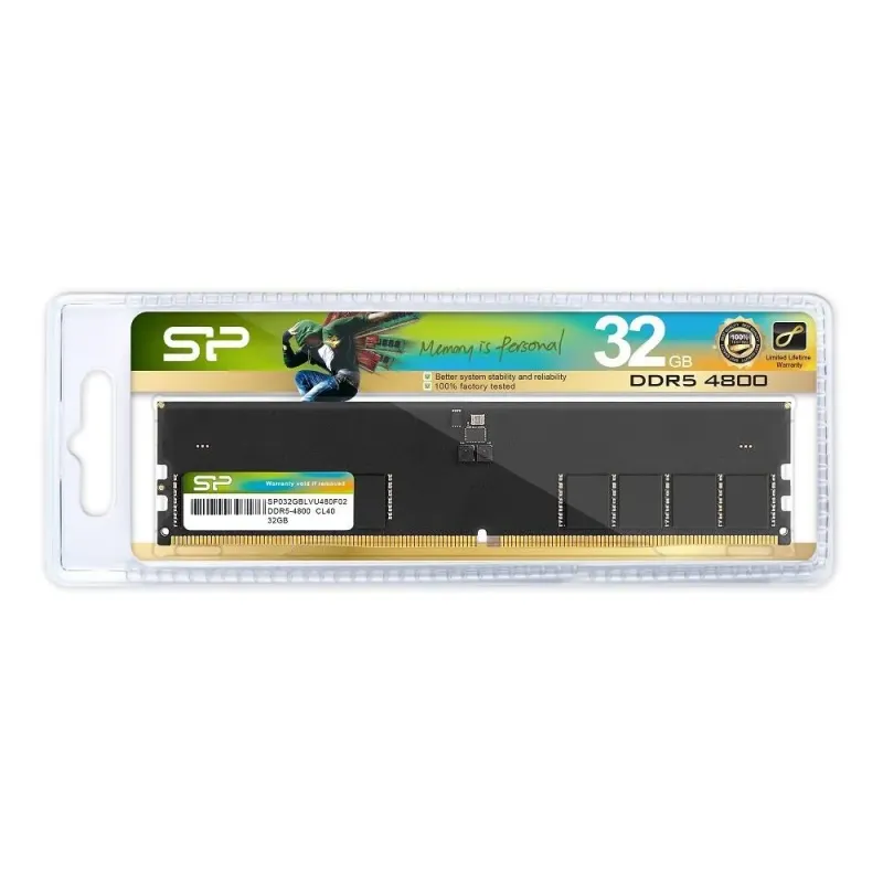 Pamięć DDR5 Silicon Power 32GB (1x32GB) 4800 MHz CL40 | PartsPC.pl