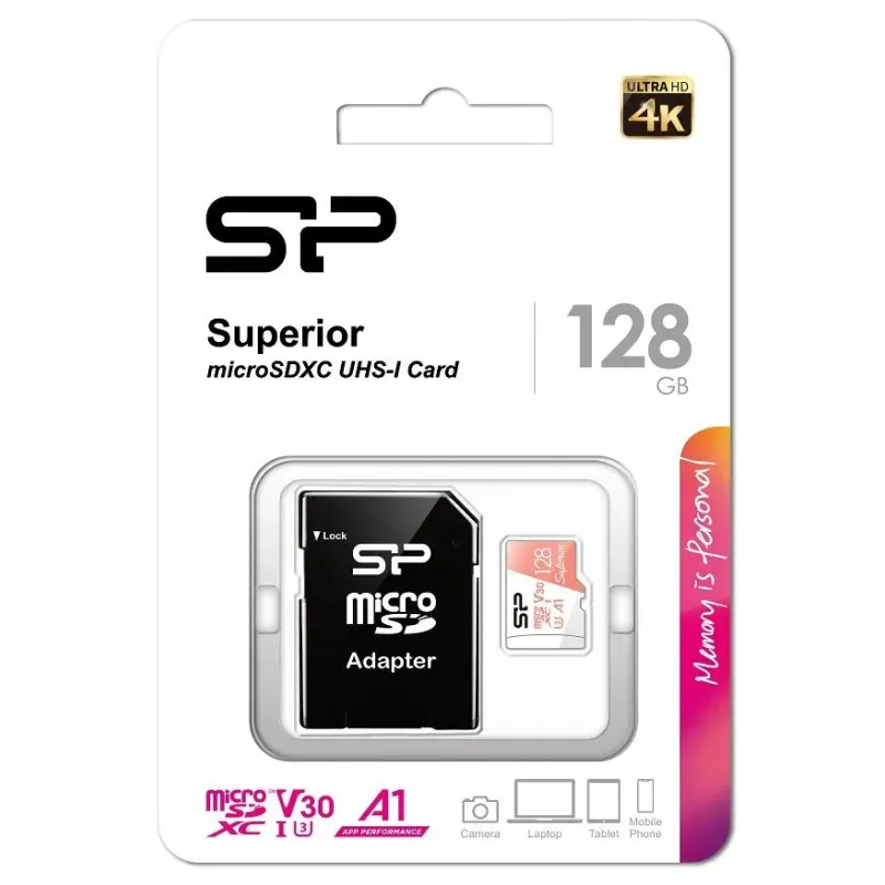 Karta pamięci Silicon Power microSDXC Superior 128GB V30 | PartsPC.pl