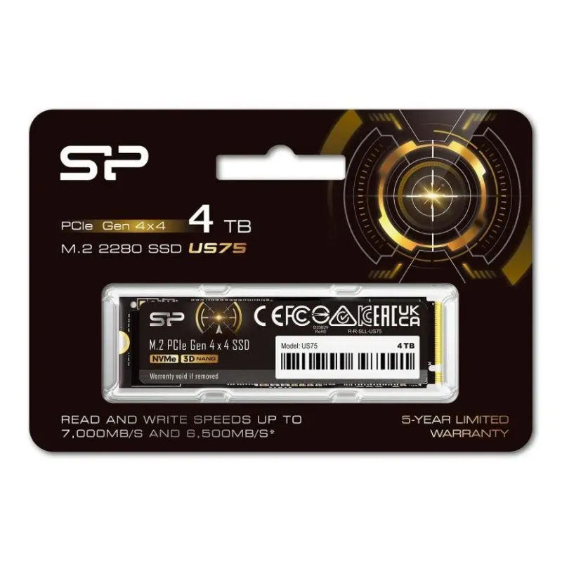 Dysk SSD Silicon Power US75 4TB M.2 PCIe Gen4x4 NVME 1.4 | PartsPC.pl