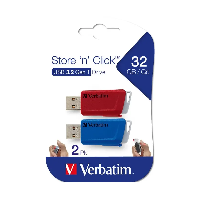Pendrive Verbatim Store 'n' Click 32GB USB 3.0 (2-pack) | PartsPC.pl