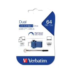 Pendrive Verbatim Store 'n' Go Dual 64GB USB-C/USB 3.0 | PartsPC.pl