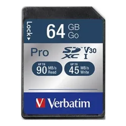 Karta pamięci SDXC Verbatim Pro U3 64GB (90/45 MB/s) | PartsPC.pl