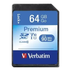 Karta pamięci SDXC Verbatim Premium U1 64GB (90 MB/s) | PartsPC.pl