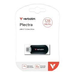 Pendrive Verbatim Plectra 128GB USB-C 3.0 Black | PartsPC.pl