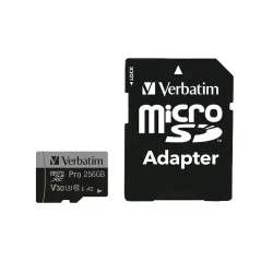 Karta pamięci Micro SDXC Verbatim Pro U3 256GB (100/90 | PartsPC.pl