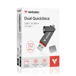 Pendrive Verbatim Dual QuickStick 512GB USB-C/USB-A USB | PartsPC.pl