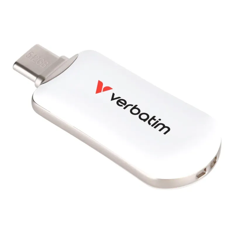 Pendrive Verbatim Plectra 512GB USB-C 3.0 White | PartsPC.pl