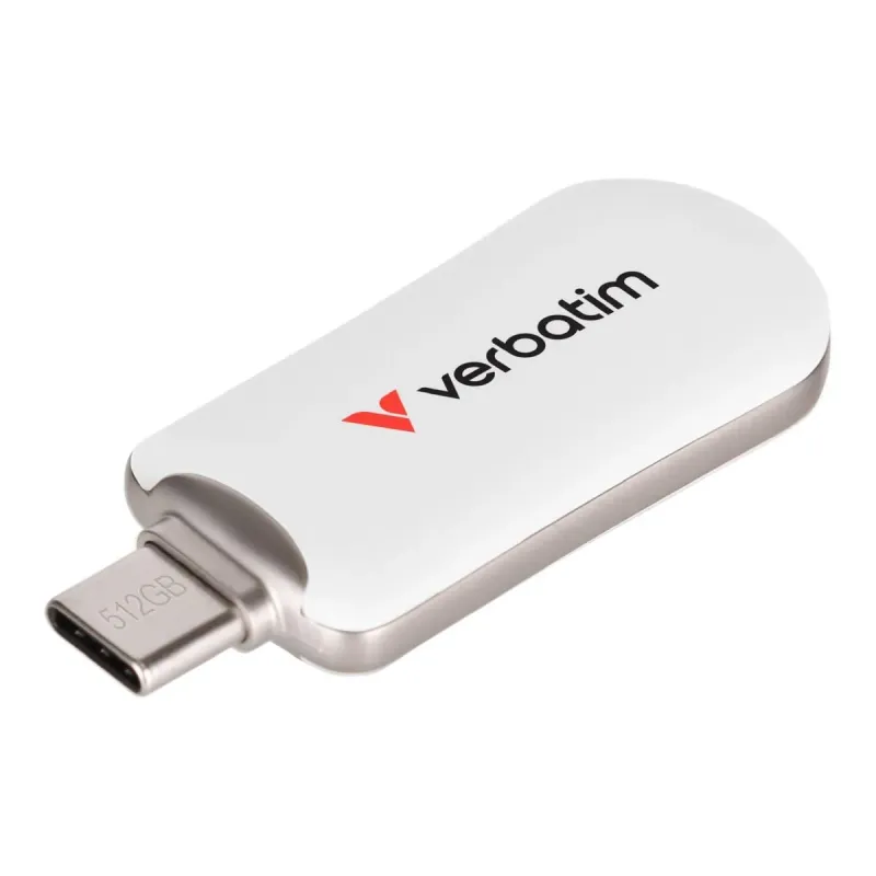 Pendrive Verbatim Plectra 512GB USB-C 3.0 White | PartsPC.pl