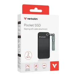 Dysk SSD zewnętrzny Verbatim Pocket SSD 2TB USB-C 3.2 | PartsPC.pl