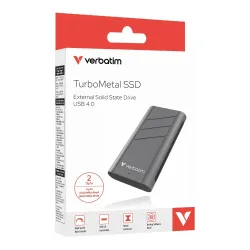 Dysk SSD zewnętrzny Verbatim TurboMetal 2TB USB4 Type-C | PartsPC.pl