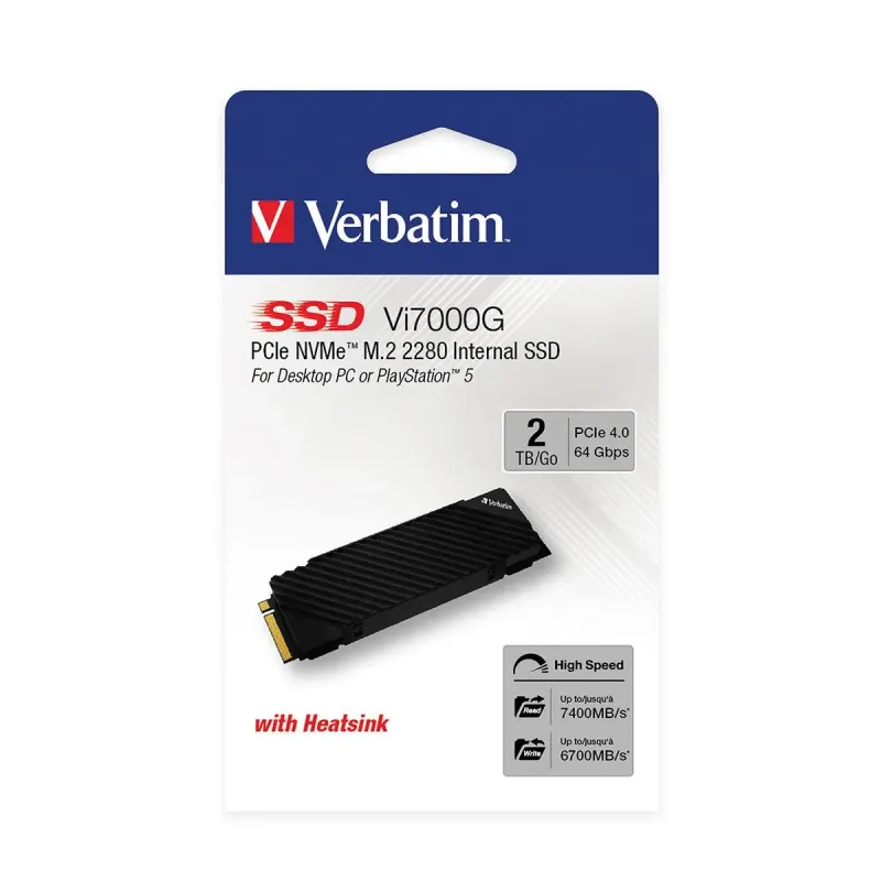 Dysk SSD Verbatim Vi7000G 2TB M.2 2280 PCIe Gen4 NVME | PartsPC.pl