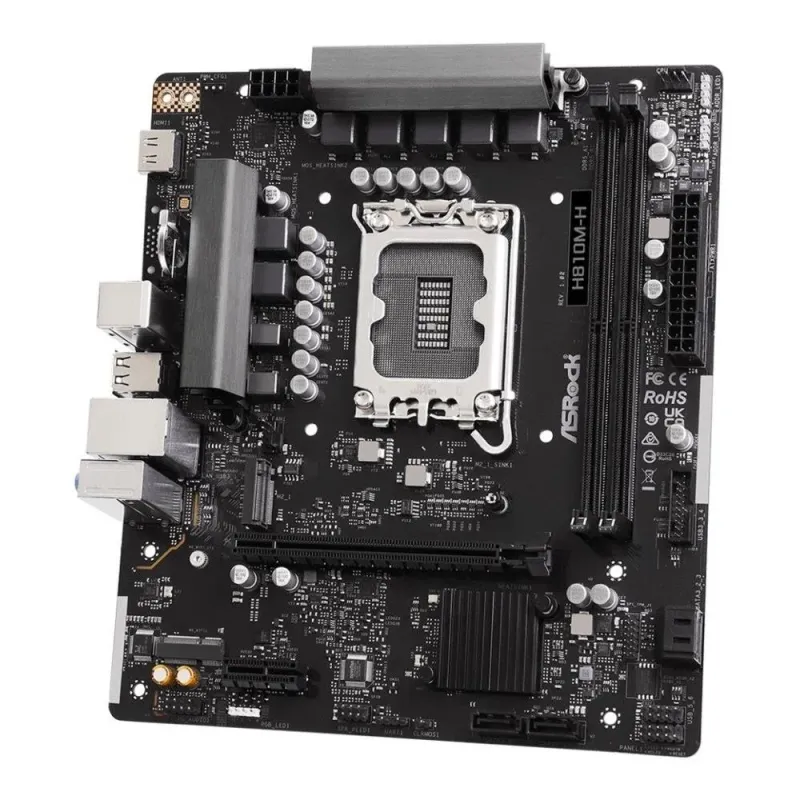 Płyta ASRock H810M-H /H810/DDR5/SATA3/M.2/USB3.0/PCIe4.0/ | PartsPC.pl
