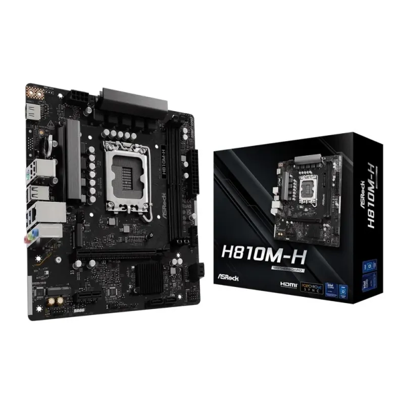 Płyta ASRock H810M-H /H810/DDR5/SATA3/M.2/USB3.0/PCIe4.0/ | PartsPC.pl