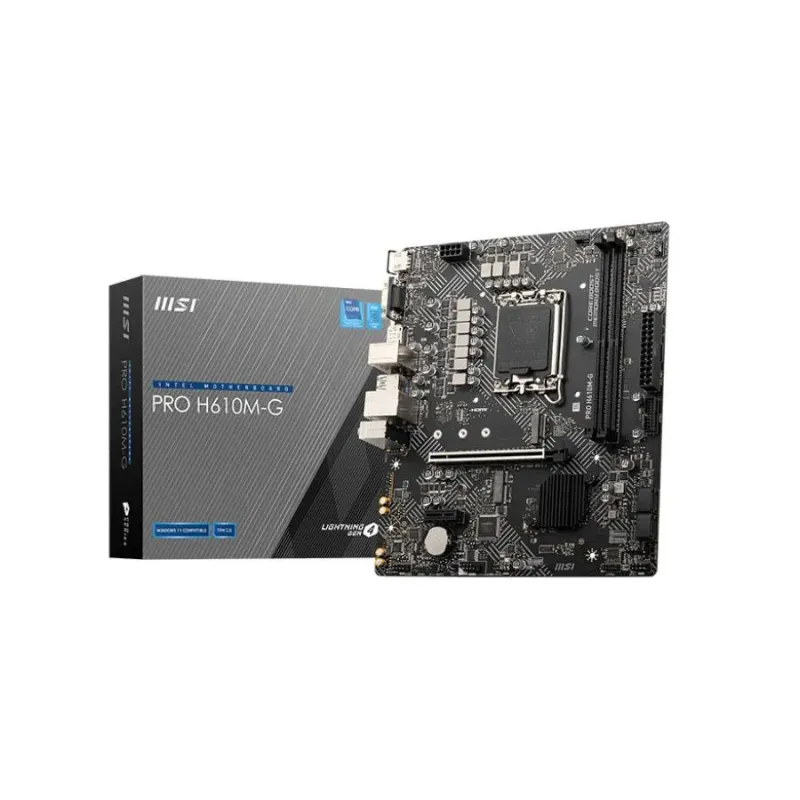 Płyta MSI PRO H610M-G /H610/DDR5/SATA3/M.2/USB3.0/PCIe4.0 | PartsPC.pl