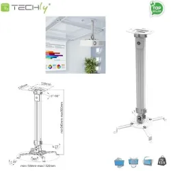 Ramię do projektora Techly 55-90 cm. 13,5kg, sufitowe, | PartsPC.pl