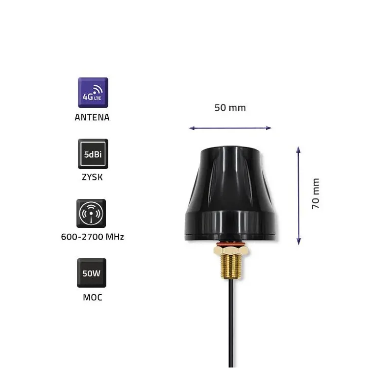 Antena 4G LTE Qoltec dookólna DUAL | 5dBi | Zewnętrzna | PartsPC.pl