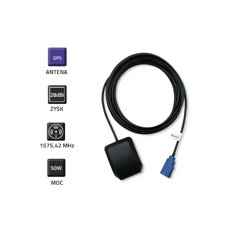 Antena GPS Qoltec 28dBi | Zewnętrzna | PartsPC.pl