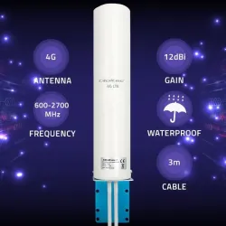 Antena 4G LTE Qoltec DUAL | 12dBi | dookólna | zewnętrzna | PartsPC.pl