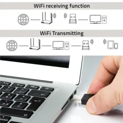 Adapter Qoltec Wi-Fi USB ultraszybki, bezprzewodowy mini | PartsPC.pl