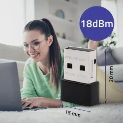 Adapter Qoltec Wi-Fi USB ultraszybki, bezprzewodowy mini | PartsPC.pl