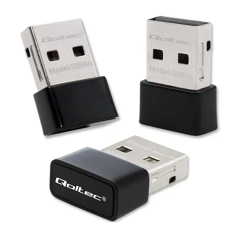 Adapter Qoltec Wi-Fi USB ultraszybki, bezprzewodowy mini | PartsPC.pl