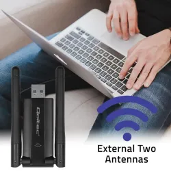 Karta sieciowa Qoltec Bezprzewodowy Adapter USB DUAL | PartsPC.pl