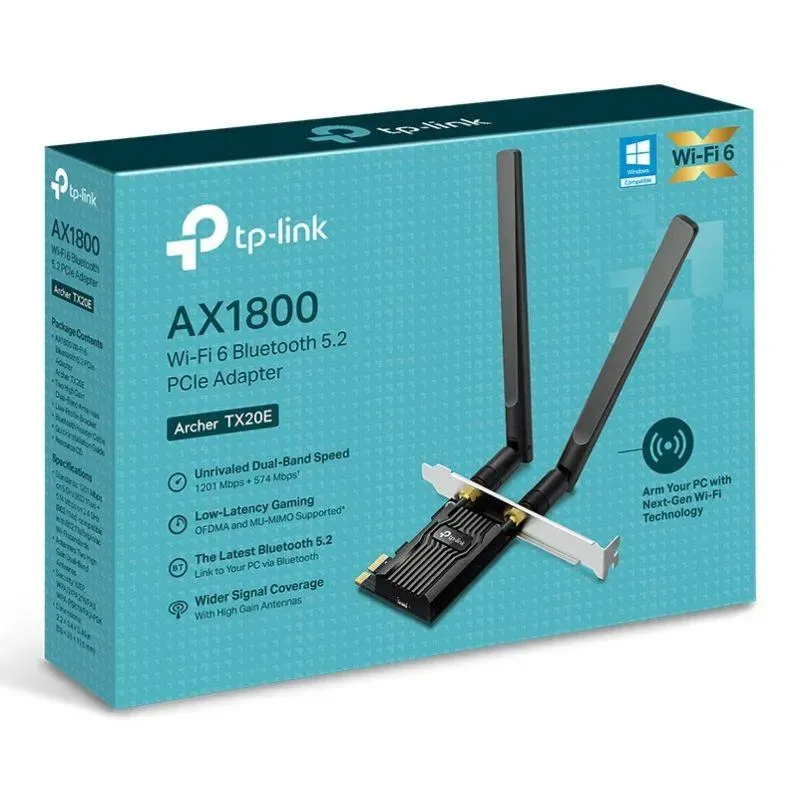 Karta sieciowa TP-Link Archer TX20E AX1800 Wi-Fi 6 BT 5.2 | PartsPC.pl