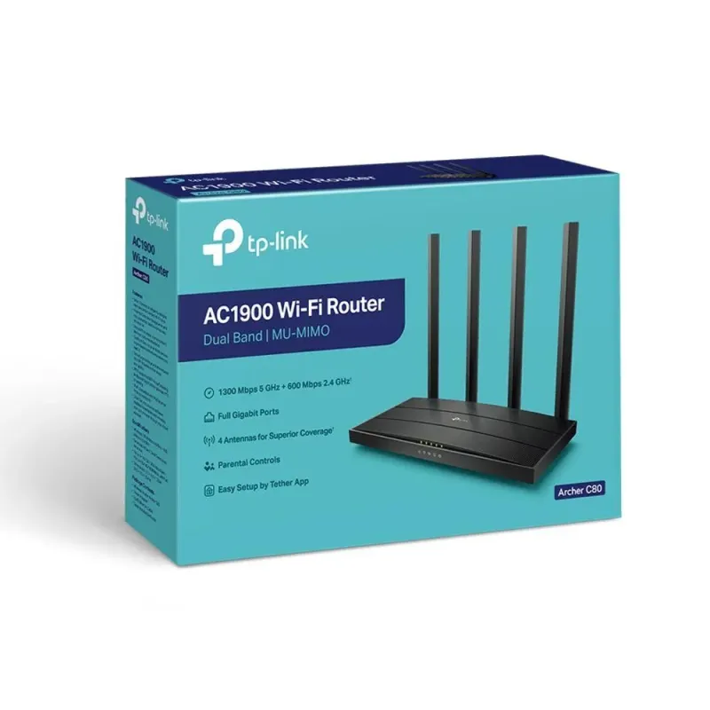 Router TP-Link Archer C80 AC1900 4xLAN 1xLAN/WAN | PartsPC.pl