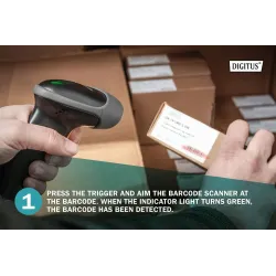 Czytnik kodów kreskowych DIGITUS przewodowy USB-RJ45 2m, | PartsPC.pl