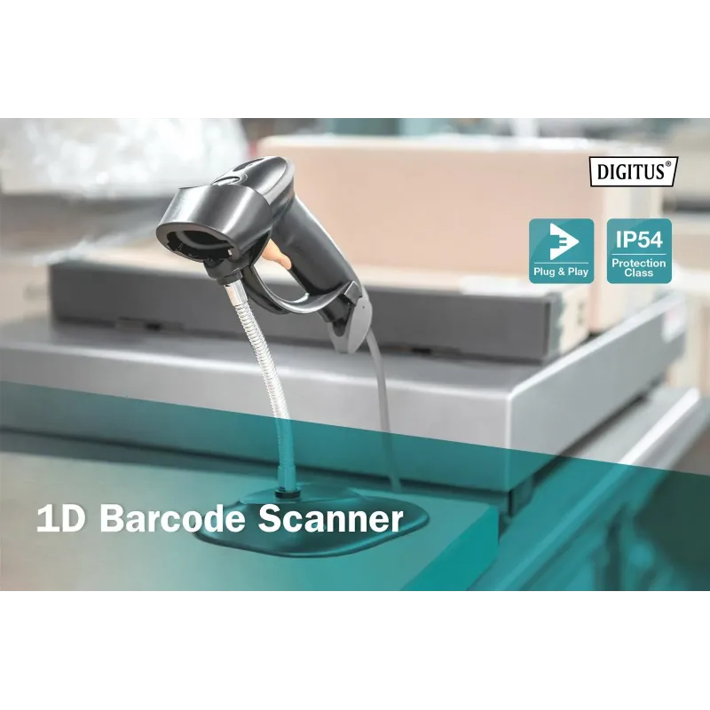 Czytnik kodów kreskowych DIGITUS przewodowy USB-RJ45 2m, | PartsPC.pl