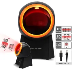 Czytnik kodów kreskowych Qoltec 1D | 2D | stacjonarny | PartsPC.pl