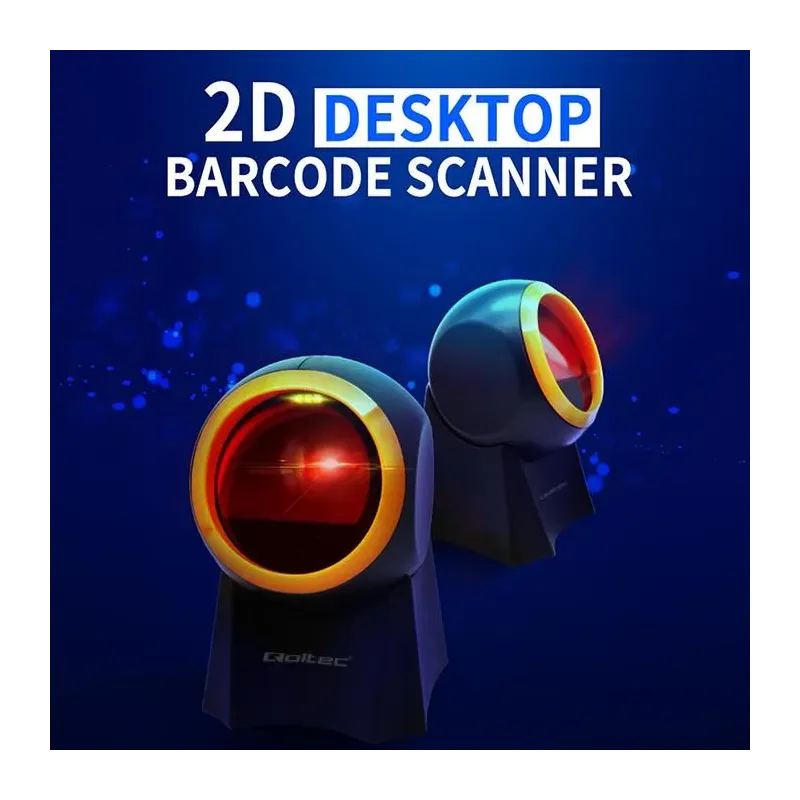 Czytnik kodów kreskowych Qoltec 1D | 2D | stacjonarny | PartsPC.pl