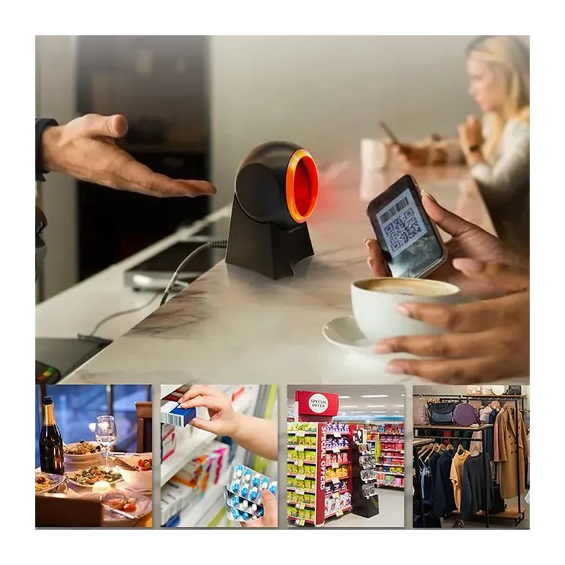 Czytnik kodów kreskowych Qoltec 1D | 2D | stacjonarny | PartsPC.pl