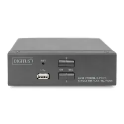 Przełącznik KVM DIGITUS 2 portowy HDMI, 4K 30Hz | PartsPC.pl